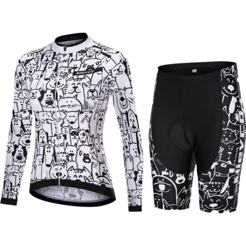 Sport Cycling Clothing Roupas Femininas Com Frete Gratis Long Sleeve Jersey and Short Pants Breathable MTB Racing Maillot Mujer