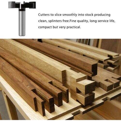 Shank 4 Edges T Type Slotting Knifes Necking Tool Milling Cutter Large Diameter Slotting Knifes Woodworking Router Bits