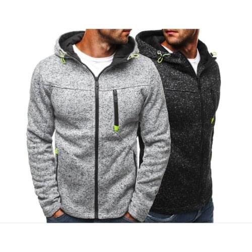 Gym Personality Zipper Hoodies Men Male Slim Fashion Solid Color Hoody Tracksuit Hip Hop Autumn 2019 Cotton Sweatshirt Mens