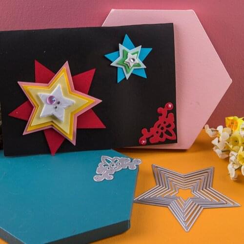 Metal Steel Cutting Dies Stencils Layer star shape frame 2020 New Craft Knife mould for DIY Scrapbooking Album Paper Card Die