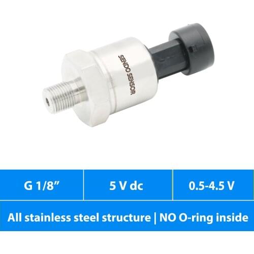 0.5 4.5V output pression sensor, no internal O-rings or organics, G 1 8 thread, selected pressure, 50, 100, 150 psi, 1, 4, 6 bar