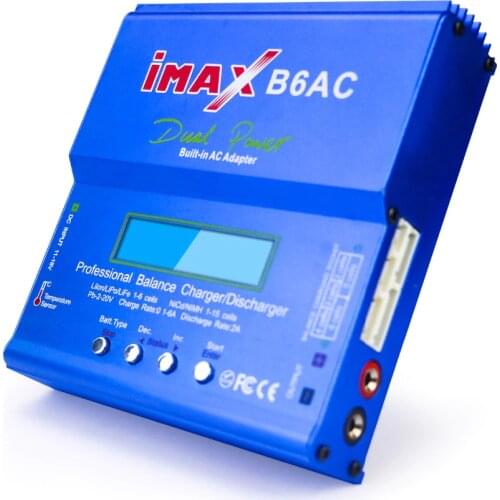 IMAX B6 AC 80W Balance Battery Charger/ Discharger for RC Helicopter Lipo NI-Mh Ni-Cd Li-ion Aircraft Smart Battery Charger