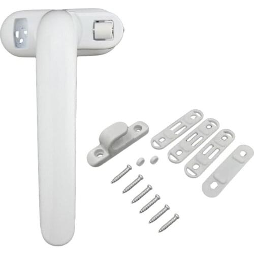 1Set Durable Metal Doors Lock Handle Sliding Window Handles Security Hasp for Home Hardware Accessories Left/Right Adjustable