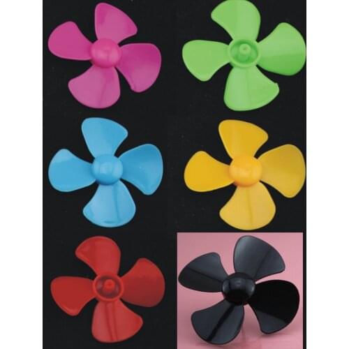10/100pcs 80mm/6 colors plastic blades/2mm hole/4-blade propeller/Toy Accessories/DIY model/Technology model parts