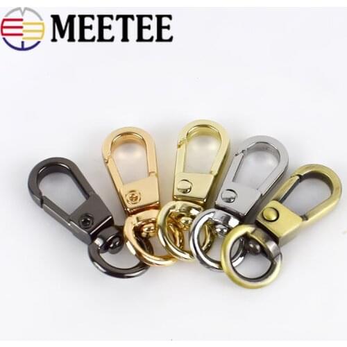 10/30pcs 8mm Metal Leather Buckles for Dog Collar Webbing Strap Swivel Clasps Trigger Clips Buckle DIY Hardware Accessories