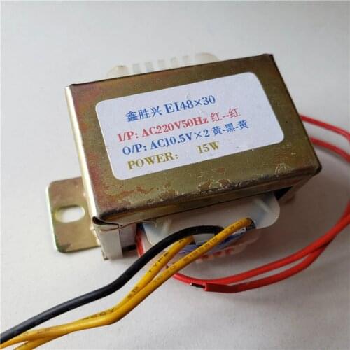 10.5V-0-10.5V 0.7A 10V-0-10V 1A Transformer 10V dual 10.5V 15VA 220V EI48*30 For KFR4824AYK-3 Speaker water heater transformer