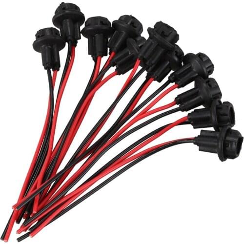 10x T10 W5W 168 194 Lamp holder Socket glass base lamp Socket DIY, Black