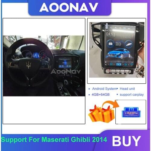 12.1 Inch Car Radio For Maserati Ghibli 2014 Multimedia DVD Player GPS Navigation System HD Touch Screen Android System