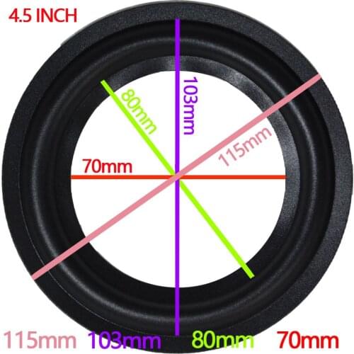 New 4.5 INCH DIY SpFeaker Rubber Repair Folding Edge Ring Subwoofer Speaker Repair Accessories woofers 2PCS