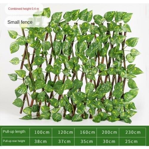 2021 Garden Plant Fence Artificial Artificial Green Leaf Privacy Screen Rattan Outdoor Hedge Garden Household Artificial Flowers