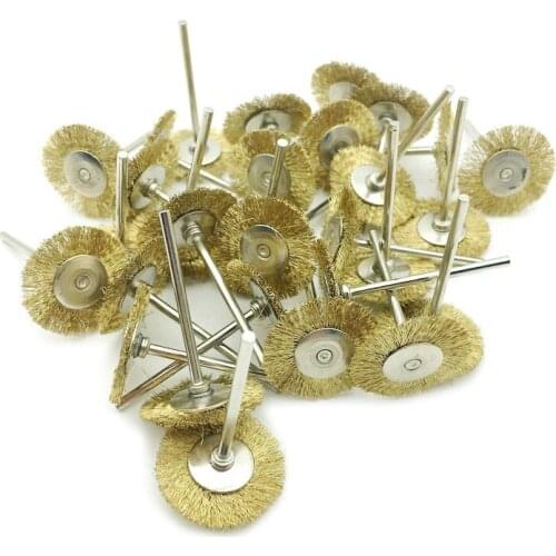 30pcs/lot Wire Copper Brush Polishing Wheel for Rotary Tools 2.35mm Dental Polishing Products