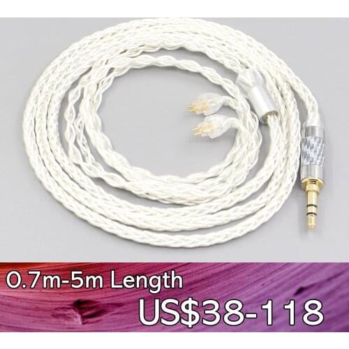 LN007678 8 Core Silver Plated OCC Earphone Cable For HiFiMan RE2000 Topology Diaphragm Dynamic Driver