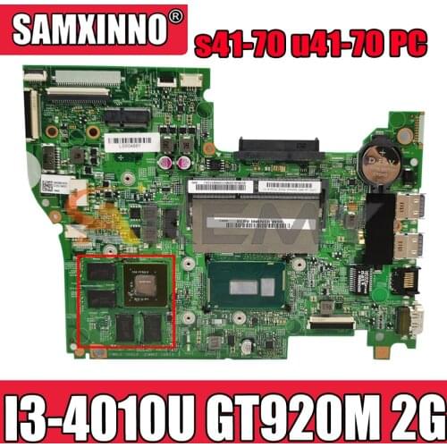 Akemy For Lenovo s41-70 u41-70 PC Motherboard I3 4010U GT920M 2G Graphics Quality Assurance 100% Test OK