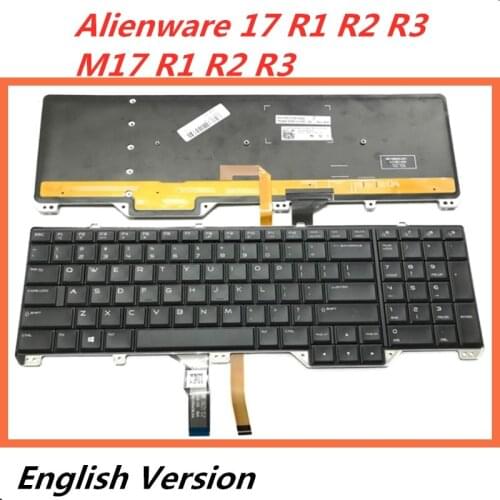 Laptop English Keyboard For Dell Alienware 17 R1 R2 R3 R1 R2 R3 Notebook Replacement layout Keyboard