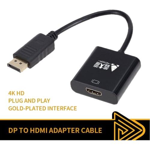 Big DP To HDMI Adapter Cable Displayport to HDMI Adapter Cable 4K HD Data Cable Converter 1080P Clear Conversion