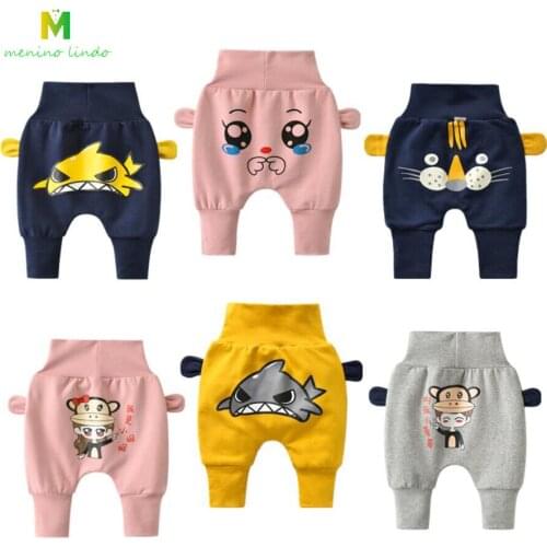 Baby pants new born cotton full length Harem trousers baby girls boys spring High waist loose cloth infant comfortable trousers