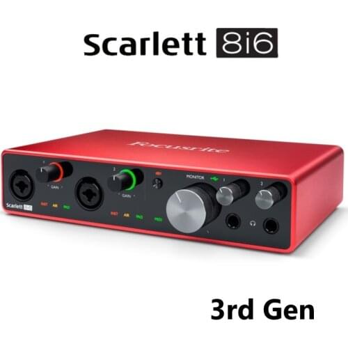 Focusrite Scarlett 8i6 3rd Gen USB Professional Audio Interface Sound Card Sing Music Live Recording Guitar Band