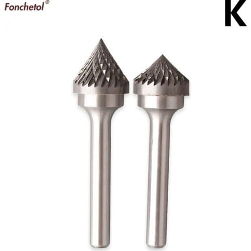 1pc-free shipping solid carbide tungsten steel milling cutter,6mm shank K type Metal electric grinding head,Polishing tool