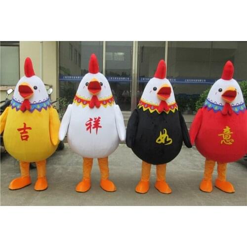 Good Looking Cock Rooster Hen Chicken Mascot Costume Cartoon Character Mascot Costume Halloween Party Stage Performance Dress