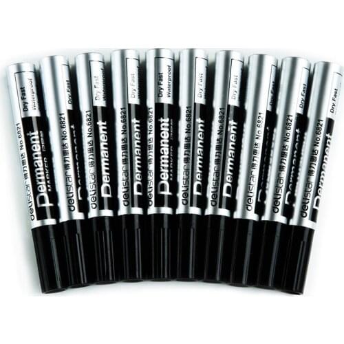 Marker 6821 oily black express pen Gou Xianbi CD pen does not fade