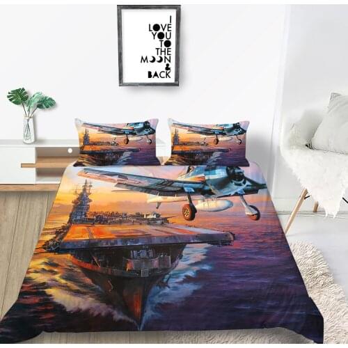 Fighter Bedding Set High End Cool Fashionable 3D Duvet Cover King Queen Twin Full Single Double Unique Design Bed Set