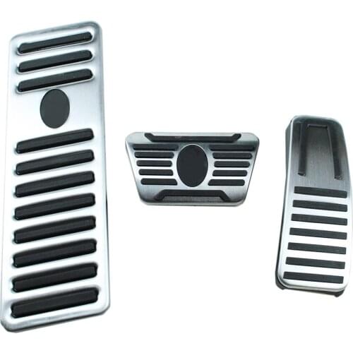 3pcs Non-Drilling Brake Accelerator Pedal Plate Pad For Maserati Ghibli Quattroporte 2014 - 2017 Levante 2017 Accelerator AT