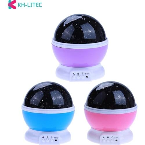 Rotating Projector Starry Night Lamp Sky Star Children Kids Baby Sleep Romantic LED USB Projection Lights Xmas Holiday Gift