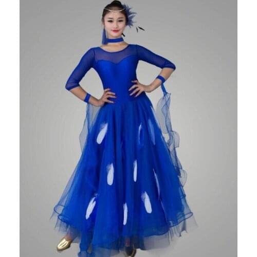 New Lady Ballroom Dancing Dress Modern Dance Competition Costume women Waltz Tango Foxtrot Quickstep dresses MD052