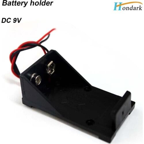 Wholesale 9V battery holder battery box DC9V battery case battery shell with 6'' leads,200pcs/lot