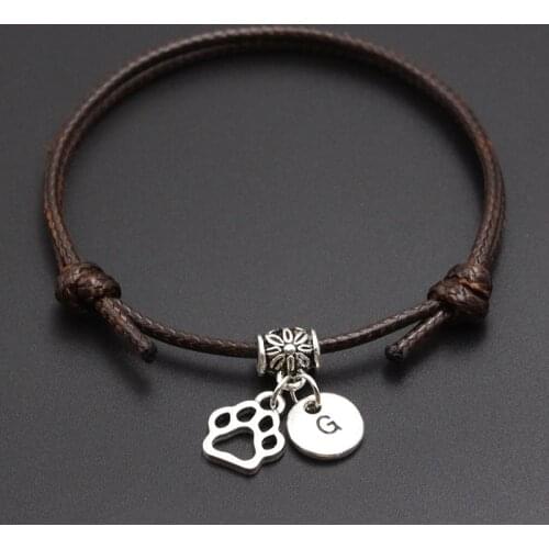 Парные браслеты Paw print China At AliExpress