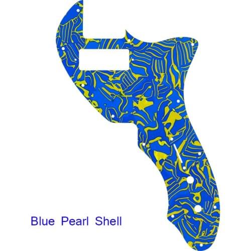 Pleroo Guitar Parts For Mini 12 Hole Screws US Tele 69 Thinline Guitar Pickguard Scratch Plate