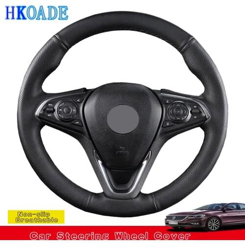 DIY Black Artificial Leather Car Steering Wheel Cover For Buick Envision Excelle GT Verano Regal LaCrosse Encore Steering cover