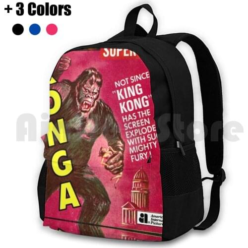 Konga Outdoor Hiking Backpack Waterproof Camping Travel Retro Super 8 Home Movies 70S Silent Film Silent Movies Vintage