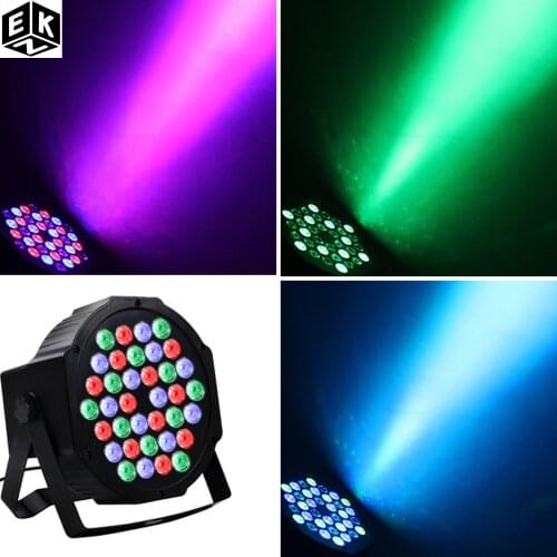 36 LED full-color DMX 512 Stage Flat Par Lighting Effect DJ Disco Party Holiday Christmas Bar Club Wedding Birthday Show Lights
