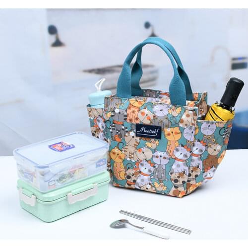Portable Lunch Bag Office Food Thermal Handbag Waterproof Child Bento Cooler Camping Picnic Fruit Snack Fresh-Keeping Package