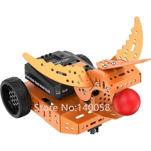 Microbit programmable robot can only be a small car Qdee Triceratops voice control / patrol obstacle avoidance / APP control