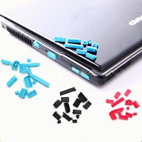 13pcs/set Colorful Silicone Anti Dust Plug Cover Stopper Laptop Dust Plug Laptop Dustproof Usb Dust Plug Computer Accessories