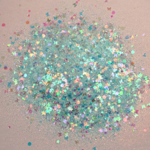 50Grams=1.75 oz Snowflakes chunky glitter CHRISTMAS glitter mix - *REAd DESCRIPTIOn FULLy* for acrylic & gel nails glitter mix