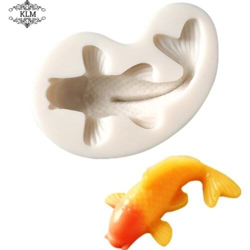 Carp-shaped silicone mold DIY cake tool Chocolate making tool Clay tool Cake shop kitchen baking tool KLM