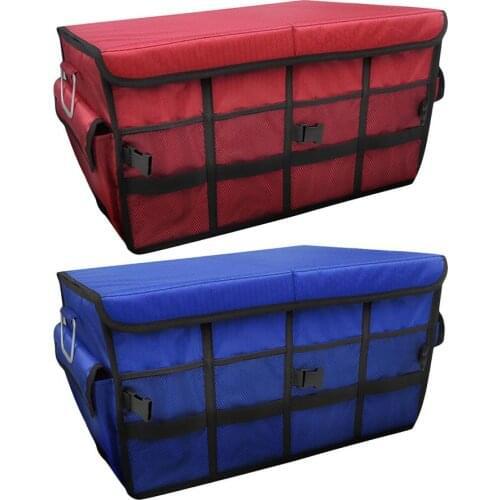 60x35x30cm Premium Car Fold Storage Container Separation Box CAR Collapsible Trunk Cargo Organizer For SUV Vans Cars Trucks