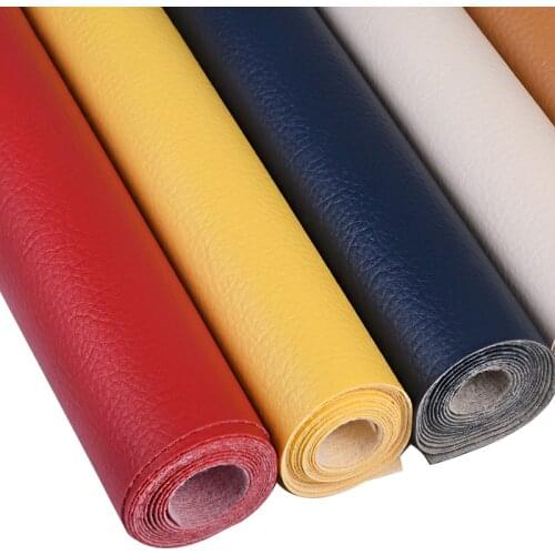 Leather PU Fabric Lychee Artificial Leather Fabric DIY Craft Sewing Fabric Bag Sofa Car Seat Cover Sewing Synthetic Leather