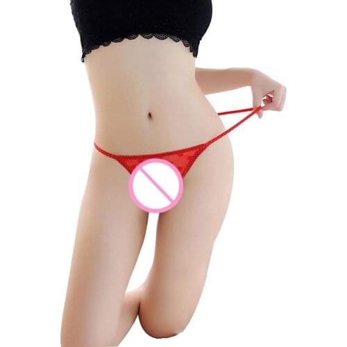Sexy Round Dot See-through Womens Low Waist Briefs Erotic Underwear Thong
