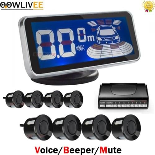 OOWLIVEE intelligent car systems LCD Display Car Parking Sensor Kit Reverse Backup Radar 8 Voice/Beeper sound Traffic Jam System