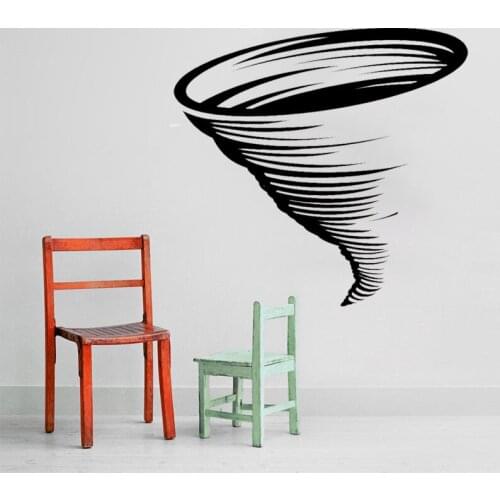 YOYOYU Wall Decal Cyclone Tornado Vinyl Wall Stickers Creative Modern Home Decor Funnel Cloud Nursery Bedroom Wall Decals SY609