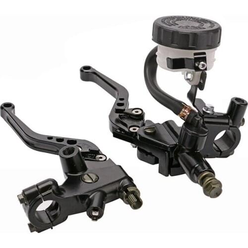 Motorcycle parts modified handbrake clutch aluminum alloy 6 gears adjustable oil brake 22MM universal handle