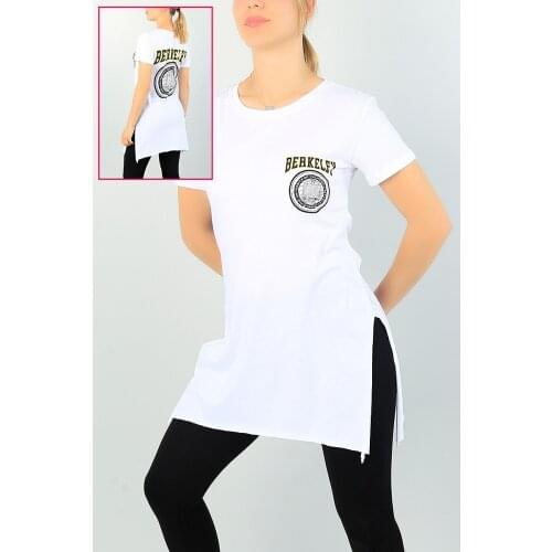 Lady T-Shirt Printed Design Sleeve and Long 100 Cotton Trend Fashion Cheap Good Quality Summer Sun Holiday