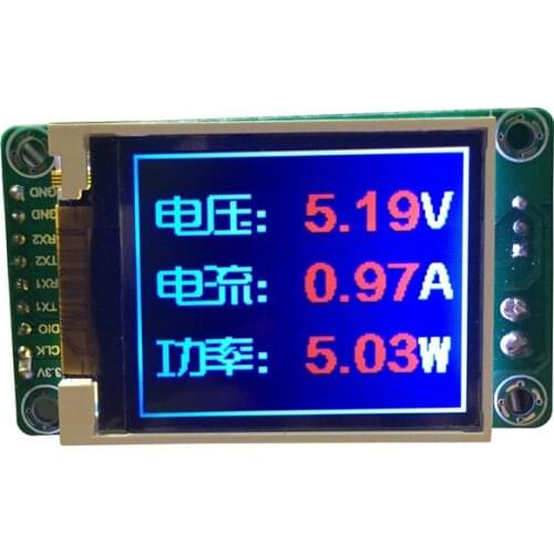 LCD display DC power meter 50V 10A 500W DC voltage ampere watt Module 5-28V supply DC A V W meter DC multifunction meter