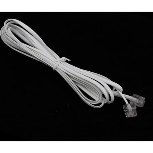 1Pack 10ft ADSL2 High Speed Broadband Modem Cable RJ-11 6P2C White