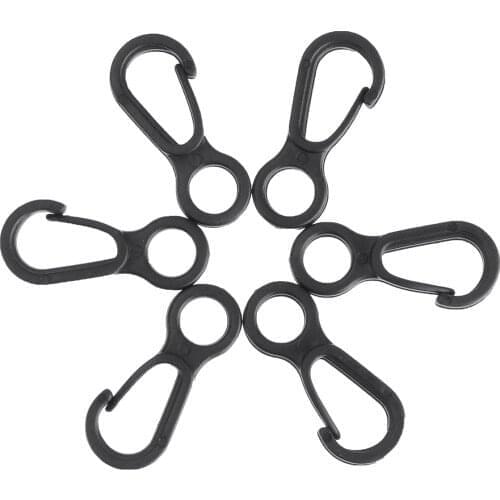 10-100pcs Plastic Snap Hook Buckle Small Flag Clip Hooks Portable Carabiner Buckle Paracord Backpack Shouder Bag Straps Bag Part