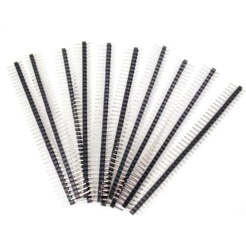 10pcs 40 Pin 1x40 Single Row Male 2.54 Breakable Pin Header Connector Strip